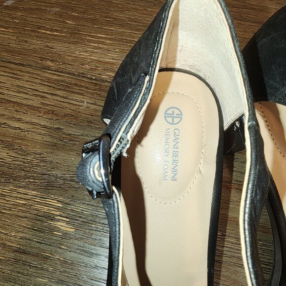 GIANI BERNINI CLARAA DRESS SANDALS Black Leather 9.5M - Picture 7 of 16